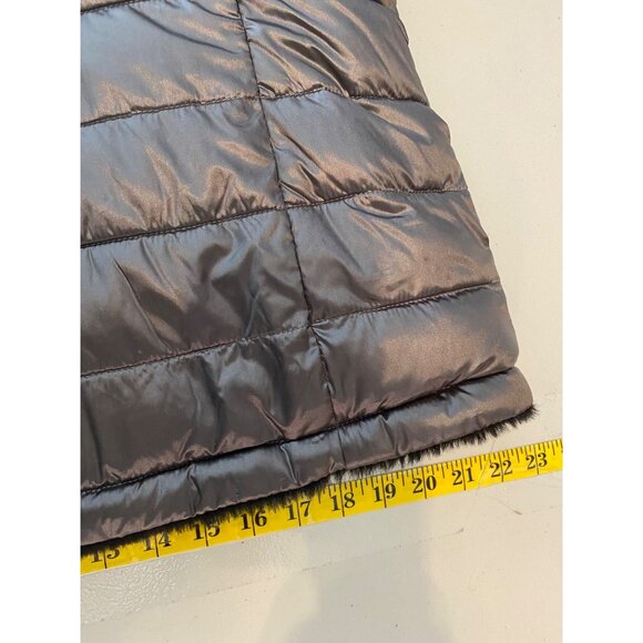 Andrew Marc Reversible Jacket Silver & Black Faux Fur Jacket Large - Picture 11 of 12